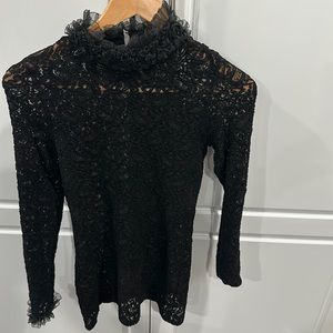 Holy G black lace top size 36